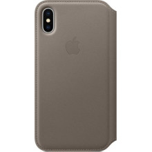 Apple  iPhone X Leather Folio Case Taupe MQRY2ZM Blister